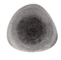 קערה נמוכה משולש  ללא שוליים 28 ס"מ שחור CHURCHILL RAKU BLACK