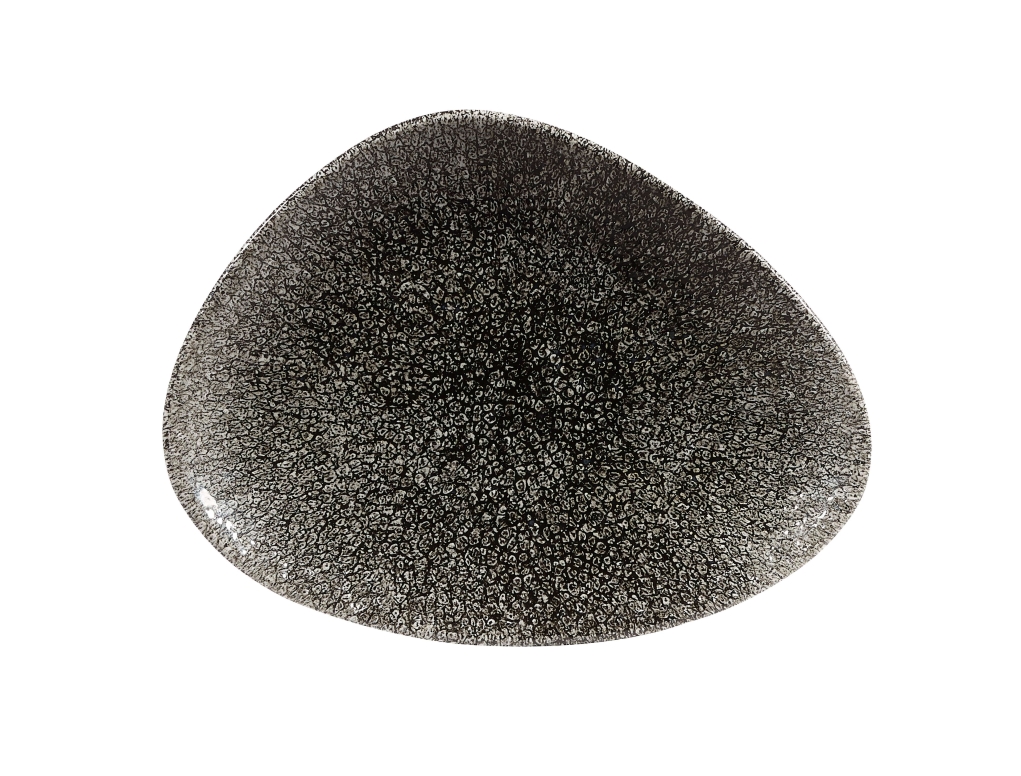 צלחת משולשת 19/14 ס"מ CHURCHILL RAKU BLACK 3