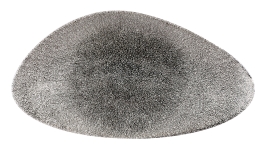 צלחת משולשת אסימטרי 35/18.8 ס"מ CHURCHILL RAKU BLACK