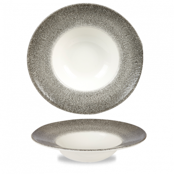 צלחת פסטה 28 ס"מ שחור CHURCHILL RAKU BLACK 3