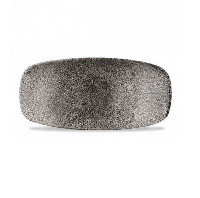 פלטה מלבנית 27/13 ס"מ  שחור CHURCHILL RAKU BLACK 3