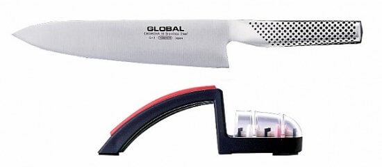 סט סכין G2 עם משחיז גלגלים אדום GLOBAL 3