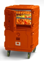 טרמופורט כפול+גלגלים ומד טמפרטורה  כתום ל 10 תבניות 2/1/65 SCC ( לשלוח מורכב )