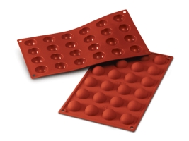 תבנית סיליקון חצי כדור 24 שקעים קוטר 30 מ"מ SILIKOMART