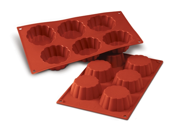 תבנית סיליקון בריוש 6 שקעים רחב SILIKOMART 3