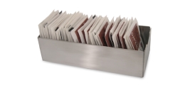 מחזיק שקיות סוכר נירוסטה גדול 14/5 ס"מ (304-1.00-P+P