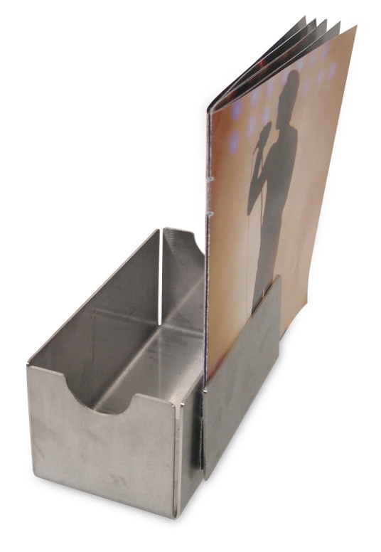 מחזיק שקיות סוכר נירוסטה בינוני+תפס לתפריט  1.0(11X5.5) מ"מ -304-ST 3