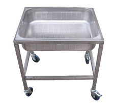 עגלה נירוסטה לסינון ושטיפה לגסטרונום מסננת / מחורר  2/1 גובה כללי  720 מ"מ