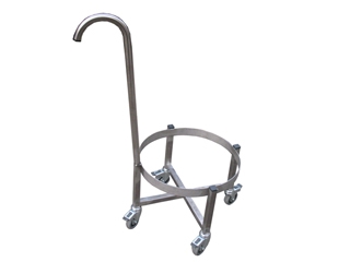 עגלה נירוסטה לפח אשפה 76 ליטר 43 ס"מ+ידית דחיפה(לפח 7208192) 3