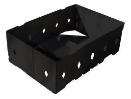 מעמד לחימום כלים מלבני "אליה" שחור 31/21  deko-1.20 mm