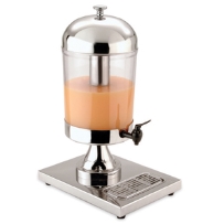 דיספנסר שתייה בודד כיפה עגולה שקוף/נירוסטה 8 ליטר תואם 19103108