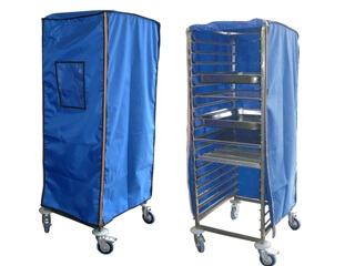 כיסוי לעגלה מסלולים 1/1 ו 60/40 כחול +רוכסן חזית שקופה P.V.C 3