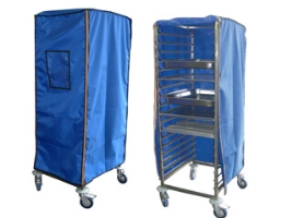 כיסוי לעגלה מסלולים 1/1 ו 60/40 כחול +רוכסן חזית שקופה P.V.C